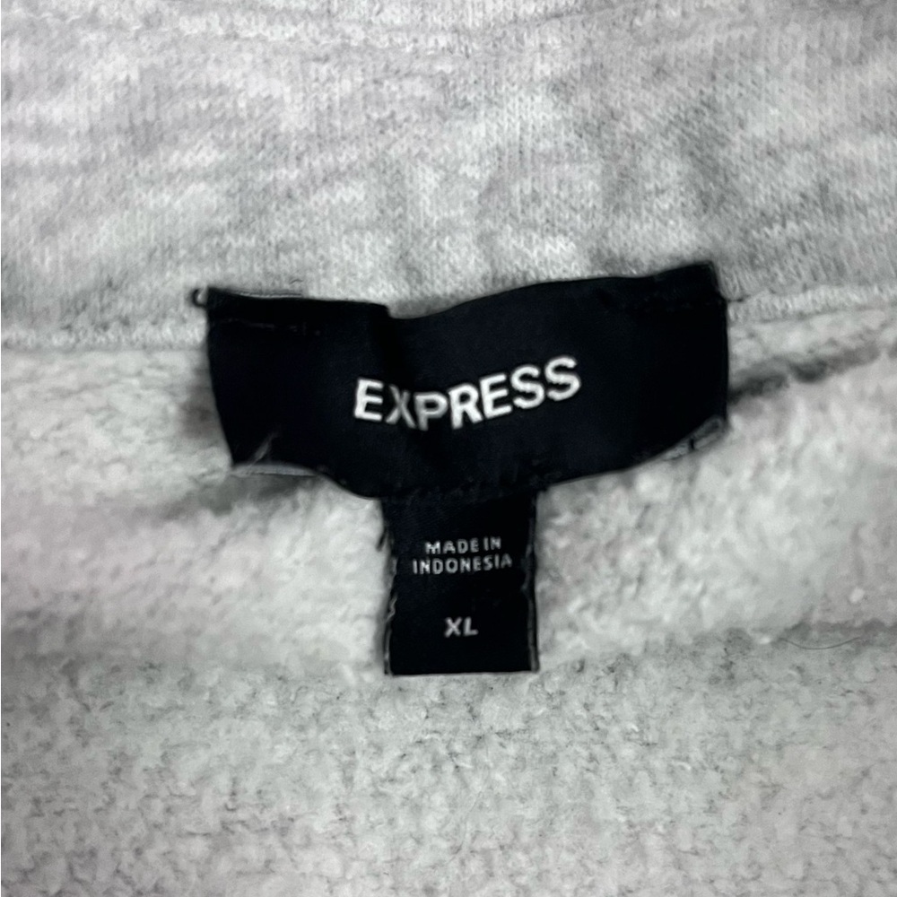 Express Heather Gray Fleece Top - Picture 5 of 7